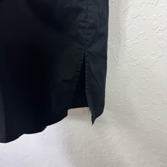 Bob Mackie top Embroidered‎ dressy Black and White Puff Sleeve Button Down Shirt - Picture 7 of 7